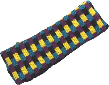 Blocks - Purples and Teals Head Band