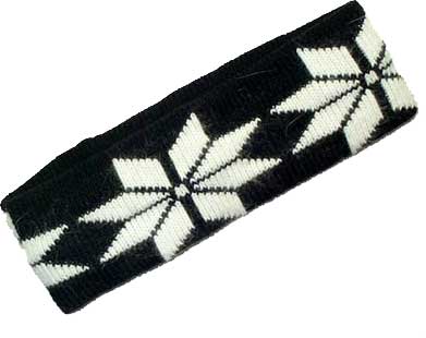 Bold Flake - White Angora Head Band(s)